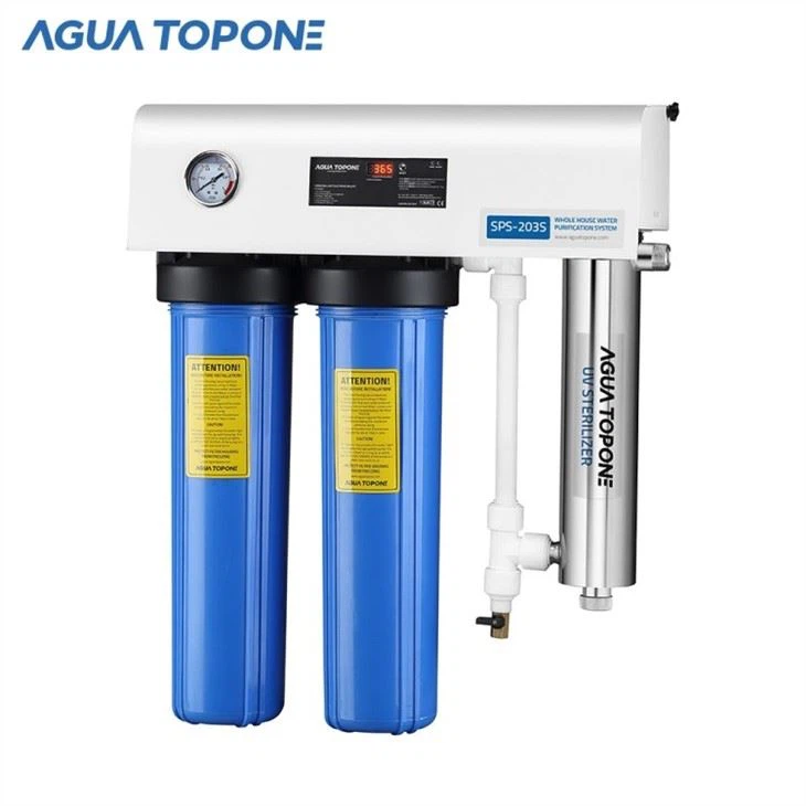 3 stages uv water filter system for household